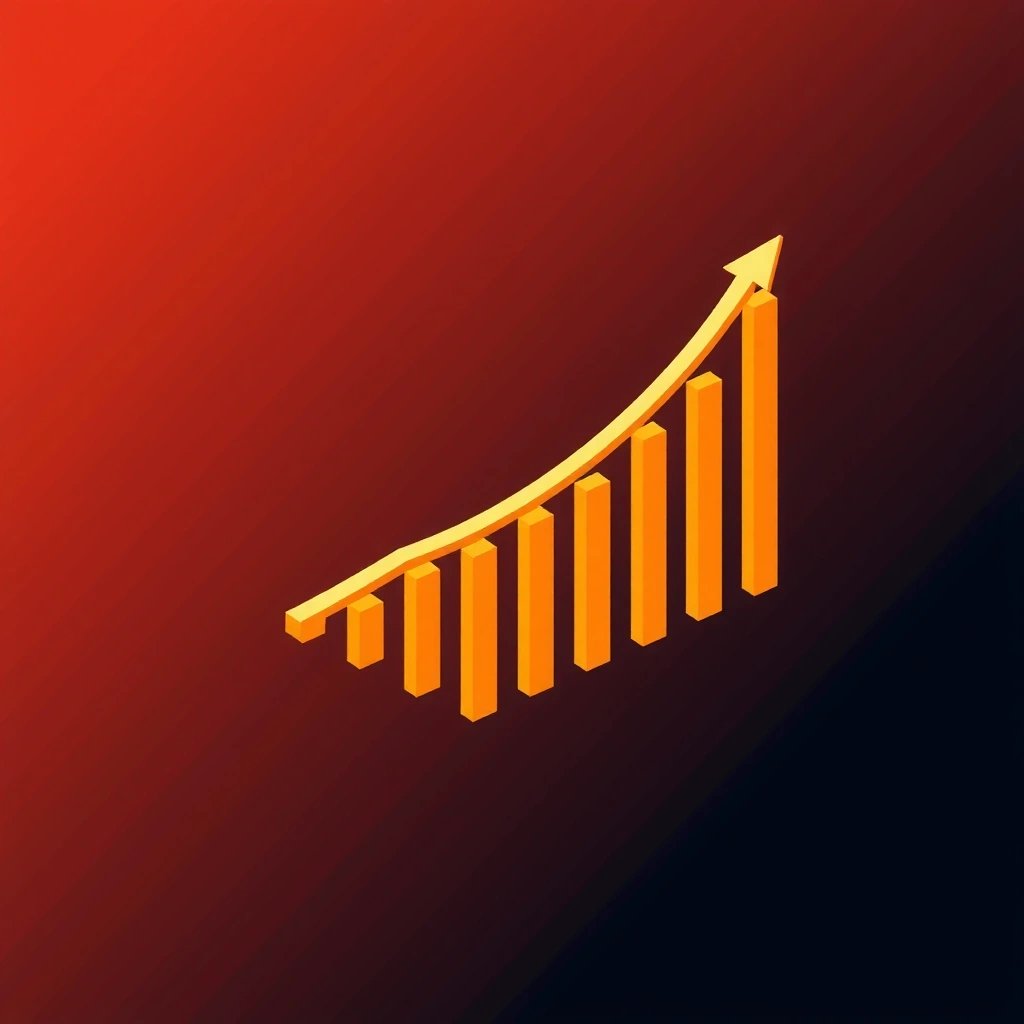 Ascending line graphs representing Candle Rise